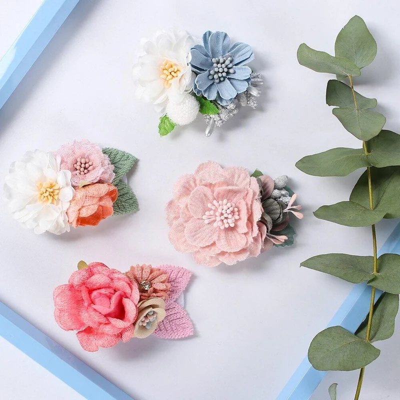 Mode künstliche Blume Haarspangen für Frauen Mädchen Hochzeitsfeier Haarspangen handgefertigte Haarschmuck