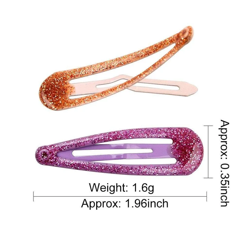 20 Stück / Lot Baby Girls Snap Haarspange für Kinder Kinder Haarnadeln Farbe Glitter Haarnadel Frauen Haarschmuck Nette Metall Haarspange