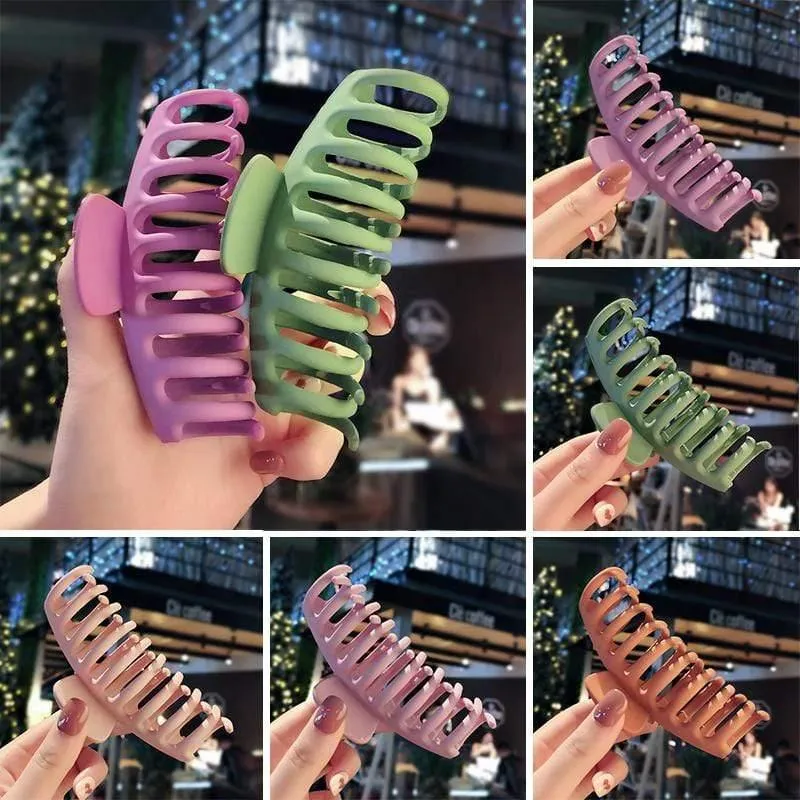 1Pc Korean Solid Big Hair Claws Elegante gefrostete Acryl-Haarspangen Haarnadeln Haarspange Kopfbedeckung für Frauen Mädchen Haarschmuck