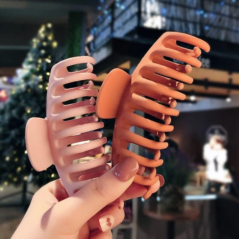 1Pc Korean Solid Big Hair Claws Elegante gefrostete Acryl-Haarspangen Haarnadeln Haarspange Kopfbedeckung für Frauen Mädchen Haarschmuck