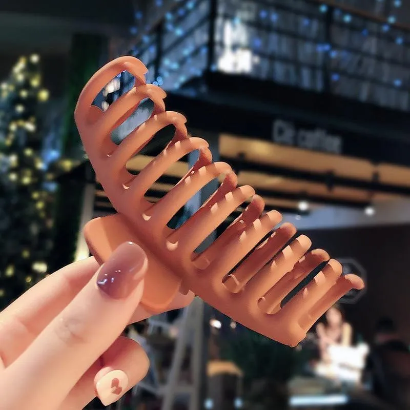 1Pc Korean Solid Big Hair Claws Elegante gefrostete Acryl-Haarspangen Haarnadeln Haarspange Kopfbedeckung für Frauen Mädchen Haarschmuck