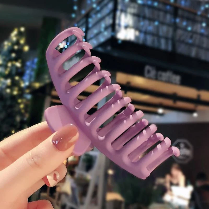 1Pc Korean Solid Big Hair Claws Elegante gefrostete Acryl-Haarspangen Haarnadeln Haarspange Kopfbedeckung für Frauen Mädchen Haarschmuck