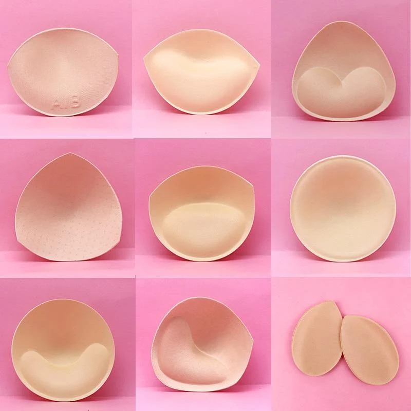 2 Stück 1 Paar Schwammeinsätze im BH Gepolstert für Badeanzug Brust Push Up Fill Büstenhalter Brust Patch Pads Frauen Intimates Zubehör
