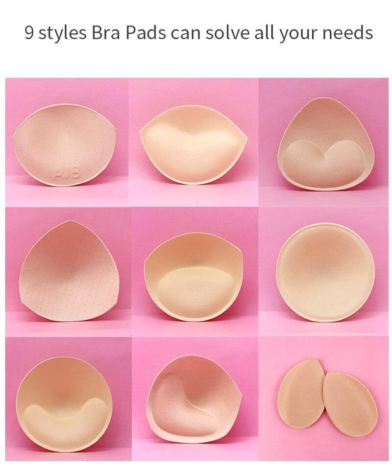 2 Stück 1 Paar Schwammeinsätze im BH Gepolstert für Badeanzug Brust Push Up Fill Büstenhalter Brust Patch Pads Frauen Intimates Zubehör