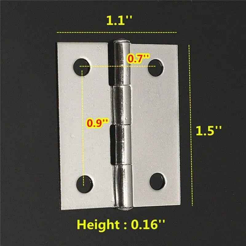 Langlebige 10-teilige Edelstahl-Stoßscharniere für Schrank- und Schubladentüren, 1.5 cm Länge, weit verbreitet für Türmöbel