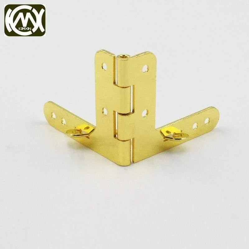 10pc 43 * 50mm * 90Deg Support Eisen Schmuckschatulle Scharnier Federscharnier Für Sammelkoffer Hochfeste Packbox Scharniere W-033