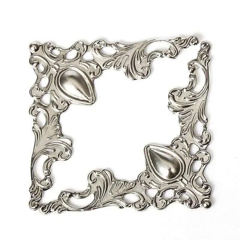 12 Stück Eisen Schmuckschatulle Geschenk Weinkoffer Buch Sammelalbum Album Ecke Dekorativer Beschützer Gold Silber Bronze