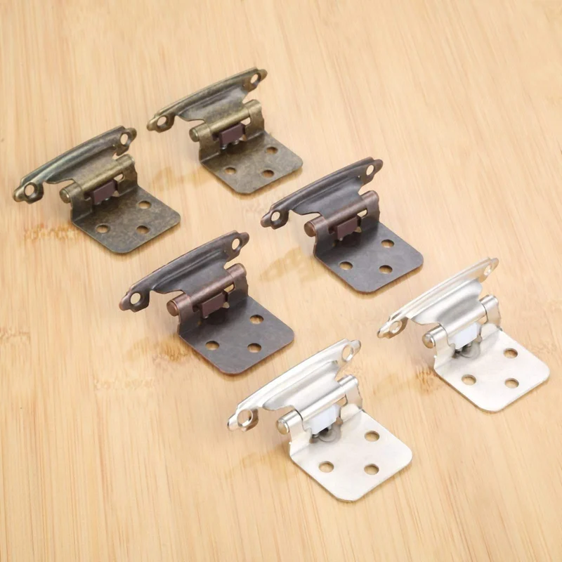 2Pcs Overlay Cabinet Scharniere Selbstschließende Schranktür Scharnier Küchenschrank Flush Scharnier Antike Möbel Hardware 71 * 38 * 35mm