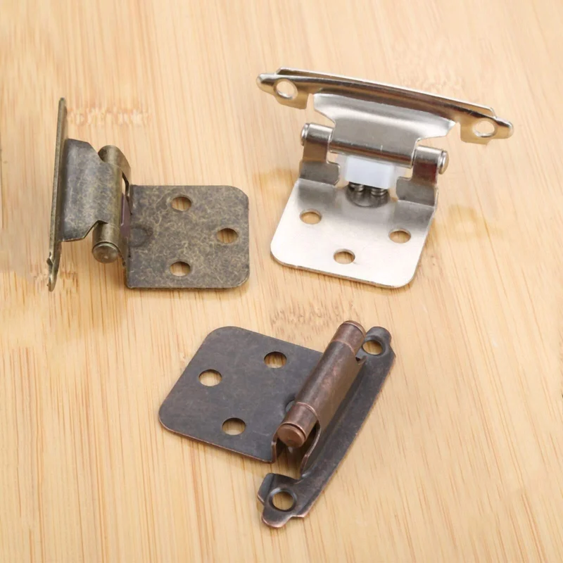 2Pcs Overlay Cabinet Scharniere Selbstschließende Schranktür Scharnier Küchenschrank Flush Scharnier Antike Möbel Hardware 71 * 38 * 35mm
