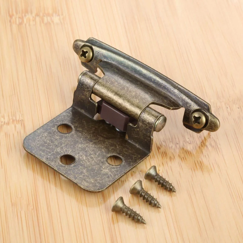 2Pcs Overlay Cabinet Scharniere Selbstschließende Schranktür Scharnier Küchenschrank Flush Scharnier Antike Möbel Hardware 71 * 38 * 35mm