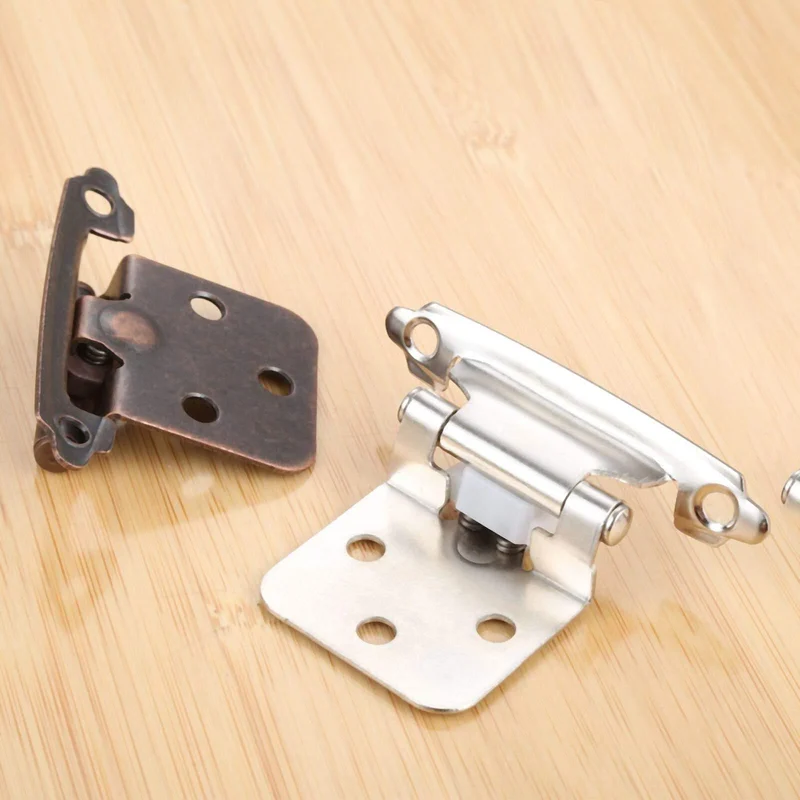 2Pcs Overlay Cabinet Scharniere Selbstschließende Schranktür Scharnier Küchenschrank Flush Scharnier Antike Möbel Hardware 71 * 38 * 35mm