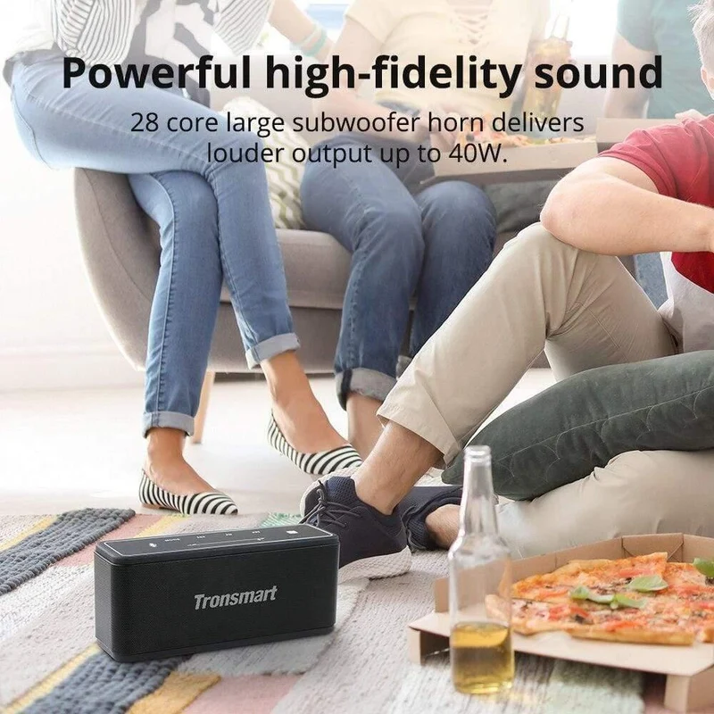Tronsmart Mega Bluetooth 5.0 Lautsprecher Tragbarer Lautsprecher 40 W Spalten Touch Control Soundbar-Unterstützung Sprachassistent, NFC, TWS, MicroSD