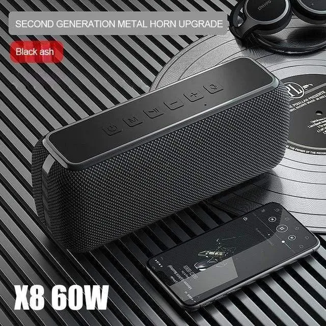 60W Hochleistungs-wasserdichter Bluetooth-Lautsprecher Stereo-Bass-Säule für den Außenbereich Tragbarer Lautsprecher TWS Subwoofer Soundbar-Unterstützung TF AUX