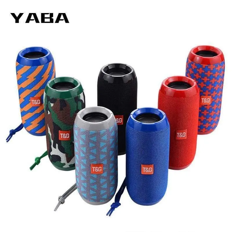 YABA Wasserdichter Bluetooth-Lautsprecher für den Außenbereich, wiederaufladbar, kabellose Lautsprecher, tragbare Soundbar, Subwoofer-Lautsprecher, TF, MP3, integriert