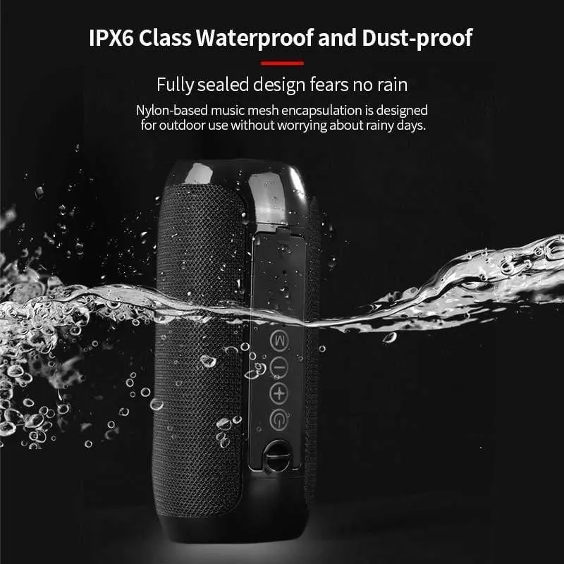 YABA Wasserdichter Bluetooth-Lautsprecher für den Außenbereich, wiederaufladbar, kabellose Lautsprecher, tragbare Soundbar, Subwoofer-Lautsprecher, TF, MP3, integriert