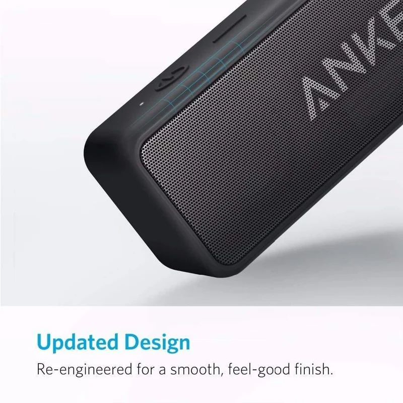 Anker Soundcore 2 Tragbarer drahtloser Bluetooth-Lautsprecher Besserer Bass 24-Stunden-Spielzeit 66 Fuß Bluetooth-Reichweite IPX7 Wasserbeständigkeit
