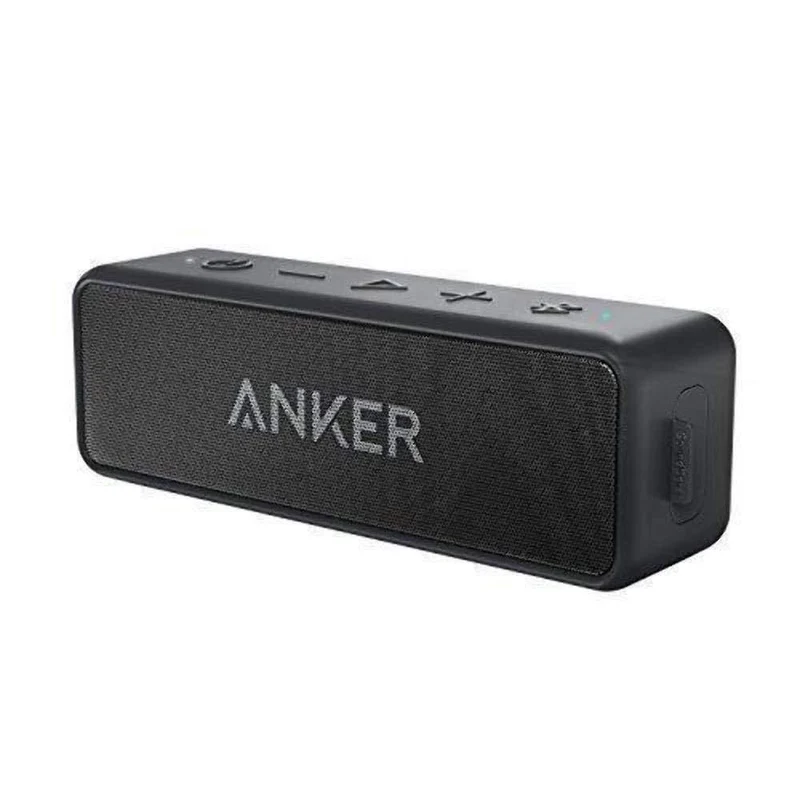 Anker Soundcore 2 Tragbarer drahtloser Bluetooth-Lautsprecher Besserer Bass 24-Stunden-Spielzeit 66 Fuß Bluetooth-Reichweite IPX7 Wasserbeständigkeit