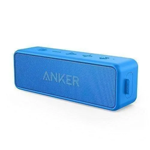 Anker Soundcore 2 Tragbarer drahtloser Bluetooth-Lautsprecher Besserer Bass 24-Stunden-Spielzeit 66 Fuß Bluetooth-Reichweite IPX7 Wasserbeständigkeit