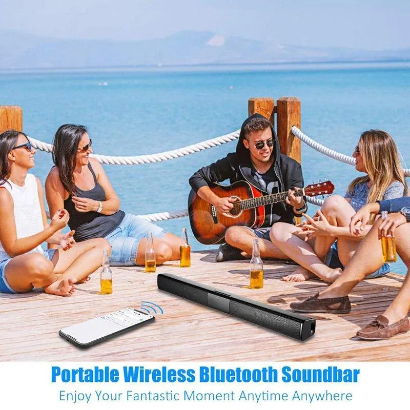 Heimkino HIFI Tragbare drahtlose Bluetooth-Lautsprecher Spalte Stereo Bass Sound Bar FM Radio USB Subwoofer für Computer TV Telefon