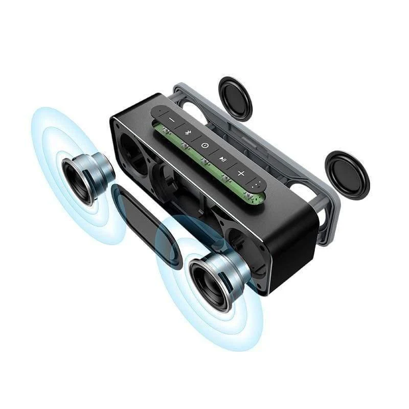 MIFA Tragbarer Bluetooth-Lautsprecher, kabelloser Stereo-Sound, Boombox-Lautsprecher mit Mikrofon, unterstützt TF, AUX, TWS