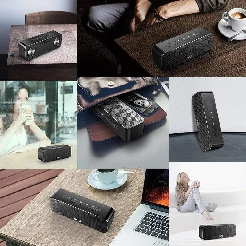 MIFA Tragbarer Bluetooth-Lautsprecher, kabelloser Stereo-Sound, Boombox-Lautsprecher mit Mikrofon, unterstützt TF, AUX, TWS