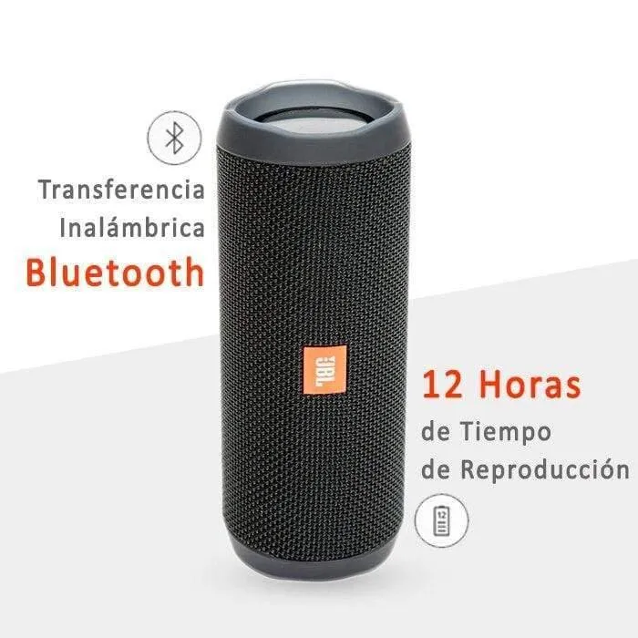 JBL Flip 4 Leistungsstarker Bluetooth-Lautsprecher Mini Portable Wireless Wasserdichter BT-Lautsprecher mit Bass- und Stereomusik Perfect Travel