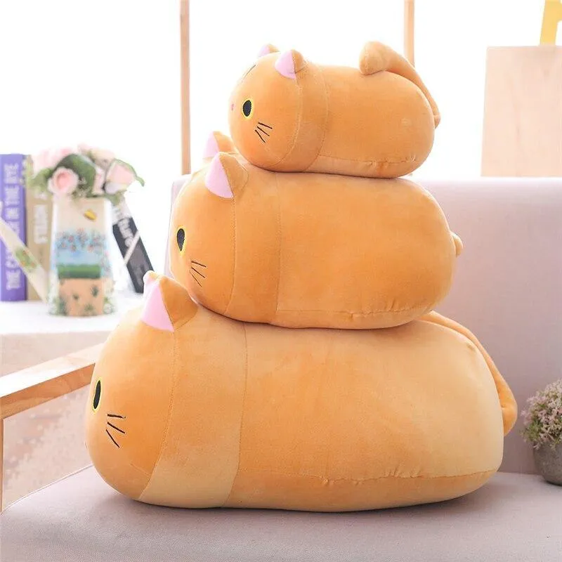 Reizende Nette Gefüllte Weiche Katze Plüsch Kissen Kissen Kawaii Katze Weiche Plüsch Spielzeug Kinder Kinder Geburtstag Geschenk Dropshipping