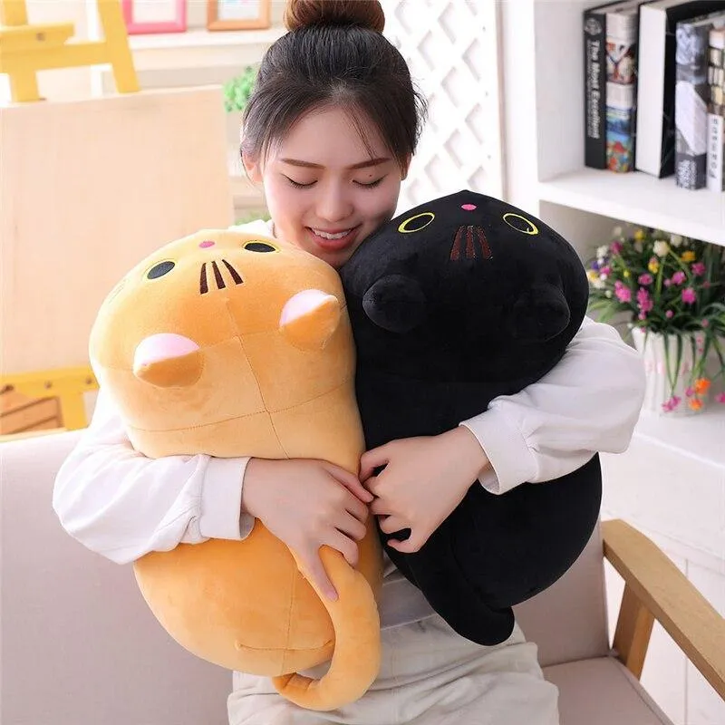 Reizende Nette Gefüllte Weiche Katze Plüsch Kissen Kissen Kawaii Katze Weiche Plüsch Spielzeug Kinder Kinder Geburtstag Geschenk Dropshipping