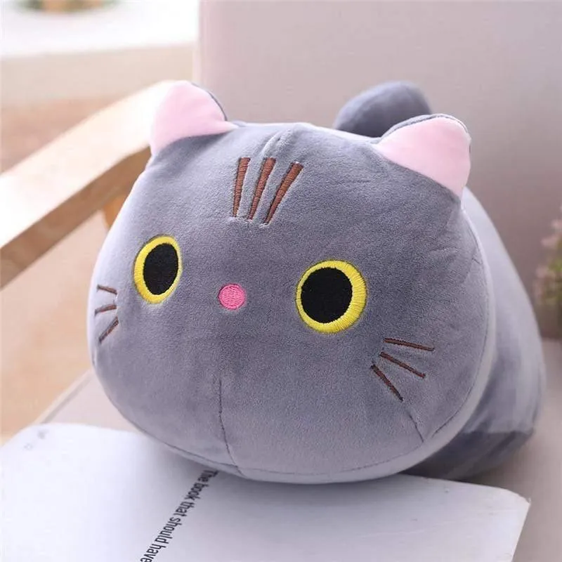 Reizende Nette Gefüllte Weiche Katze Plüsch Kissen Kissen Kawaii Katze Weiche Plüsch Spielzeug Kinder Kinder Geburtstag Geschenk Dropshipping