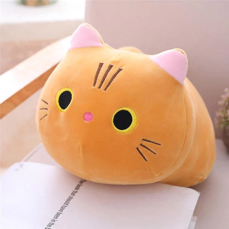Reizende Nette Gefüllte Weiche Katze Plüsch Kissen Kissen Kawaii Katze Weiche Plüsch Spielzeug Kinder Kinder Geburtstag Geschenk Dropshipping
