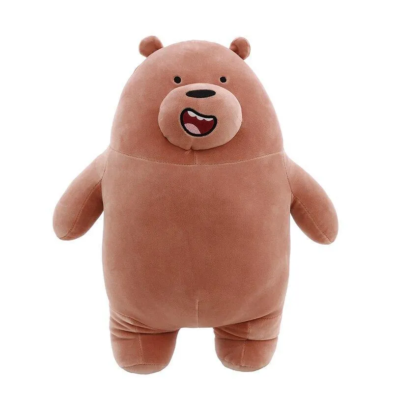 Anime Cartoon Die drei nackten Bären Sehr weiche Plüschpuppe Niedlicher stehender Panda Eisbär Teddy Gefüllte Spielzeugdekoration Geschenke