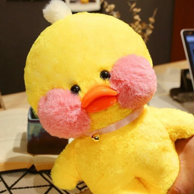 30CM Rosa LaLafanfan Kawaii Cafe Mimi Gelbe Ente Plüsch Spielzeug Nette Gefüllte Puppe Weiche Tier Puppen Kinder Spielzeug Geburtstag geschenk Für Mädchen