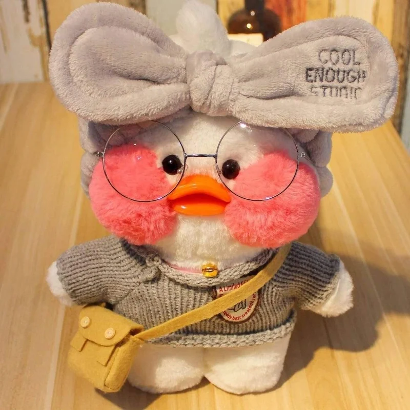 30CM Rosa LaLafanfan Kawaii Cafe Mimi Gelbe Ente Plüsch Spielzeug Nette Gefüllte Puppe Weiche Tier Puppen Kinder Spielzeug Geburtstag geschenk Für Mädchen