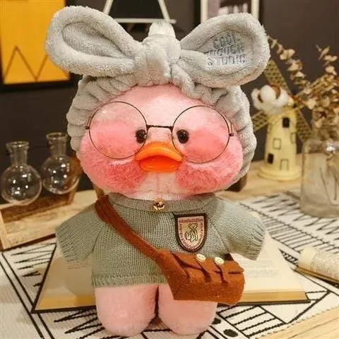 30CM Rosa LaLafanfan Kawaii Cafe Mimi Gelbe Ente Plüsch Spielzeug Nette Gefüllte Puppe Weiche Tier Puppen Kinder Spielzeug Geburtstag geschenk Für Mädchen