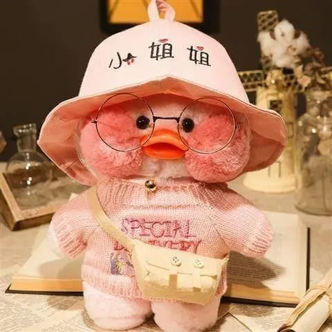 30CM Rosa LaLafanfan Kawaii Cafe Mimi Gelbe Ente Plüsch Spielzeug Nette Gefüllte Puppe Weiche Tier Puppen Kinder Spielzeug Geburtstag geschenk Für Mädchen