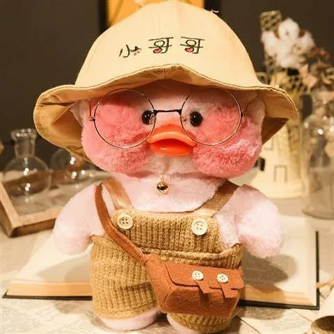 30CM Rosa LaLafanfan Kawaii Cafe Mimi Gelbe Ente Plüsch Spielzeug Nette Gefüllte Puppe Weiche Tier Puppen Kinder Spielzeug Geburtstag geschenk Für Mädchen