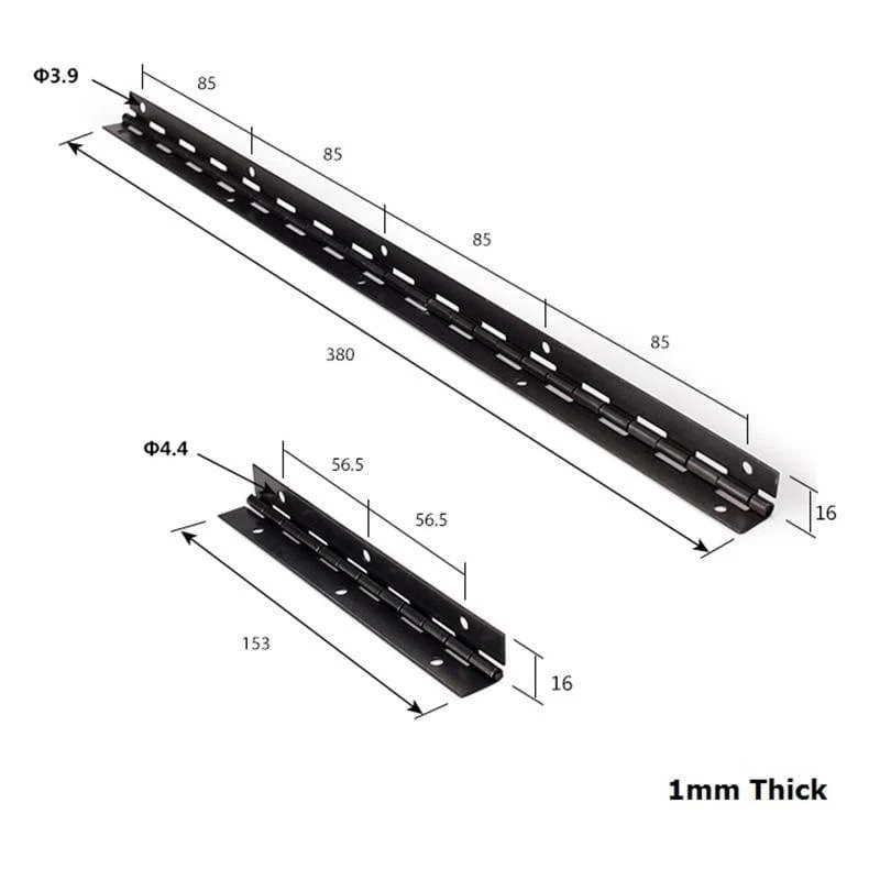 4 Teile/los 6 "15" Schwarz Kontinuierliche Scharnier Klavier