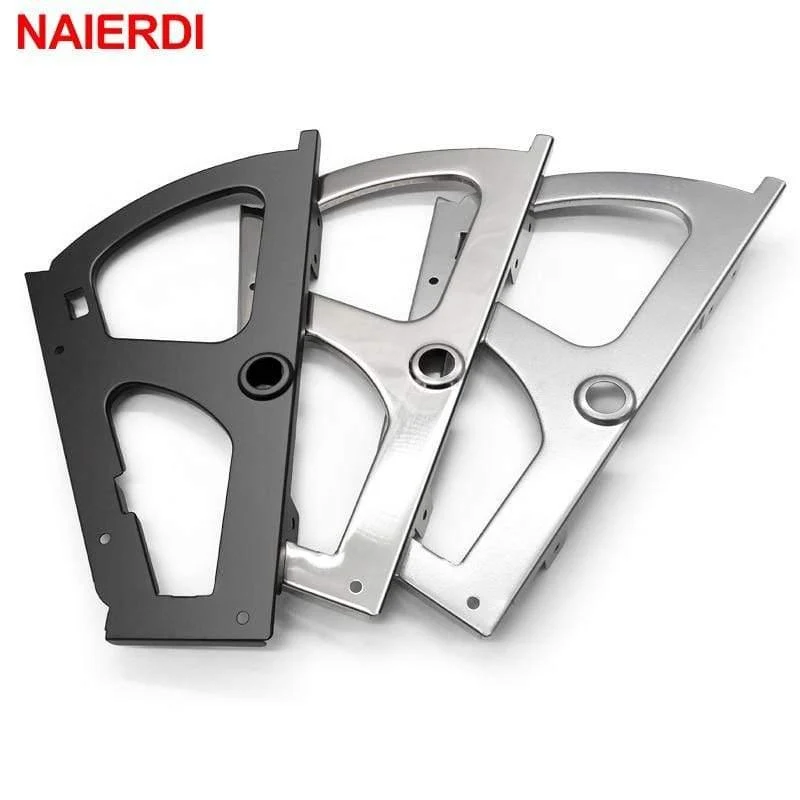 2PCS Möbel Scharniere Schuhe Schubladenschrank Scharniergestell Metallzubehör Edelstahl Faltbare selbstpassende Hardware