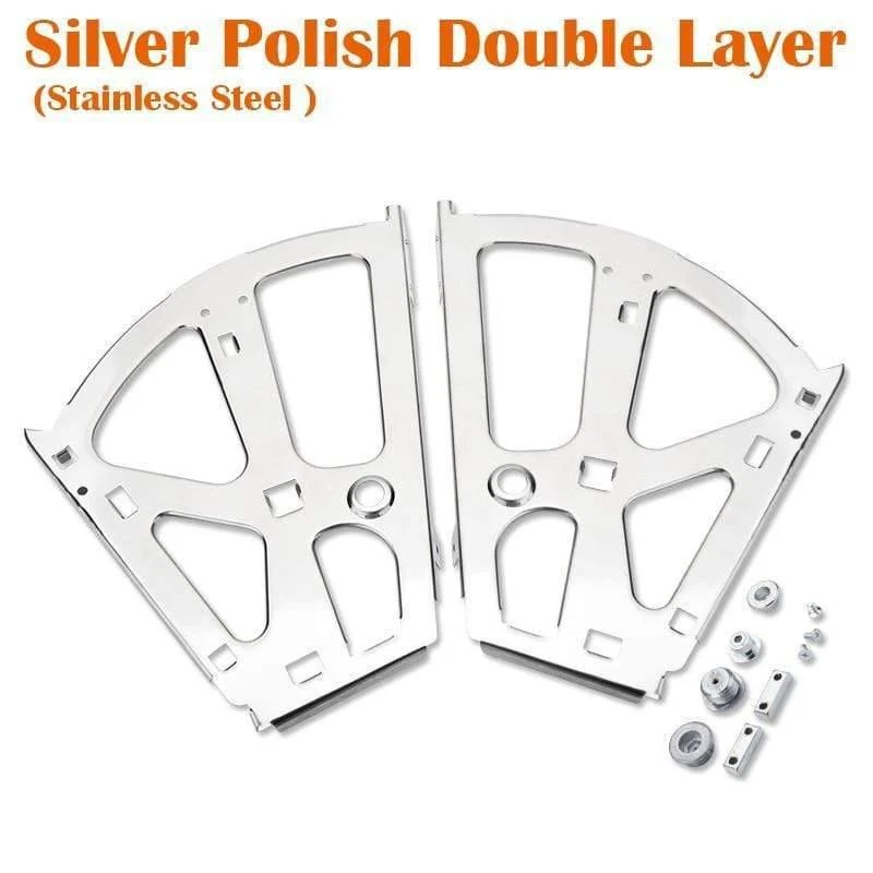 2PCS Möbel Scharniere Schuhe Schubladenschrank Scharniergestell Metallzubehör Edelstahl Faltbare selbstpassende Hardware