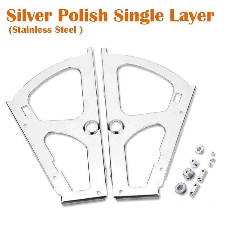 2PCS Möbel Scharniere Schuhe Schubladenschrank Scharniergestell Metallzubehör Edelstahl Faltbare selbstpassende Hardware