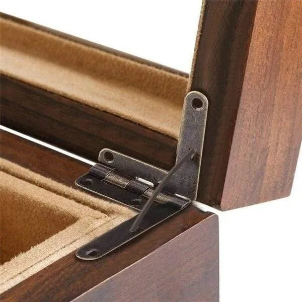 10 stücke 90 ° 30X33mm Winkel Holz Box Unterstützt Scharnier Für Kleine Holz Schmuck Wein Fall Uhr box Holz Deckel