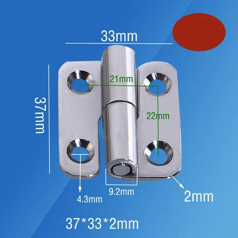 1.5/2/2.5 Zoll Edelstahl-Fahnenform, abnehmbares Scharnier für Aluminiumtüren, Badezimmertür, Badezimmer, abnehmbares Scharnier