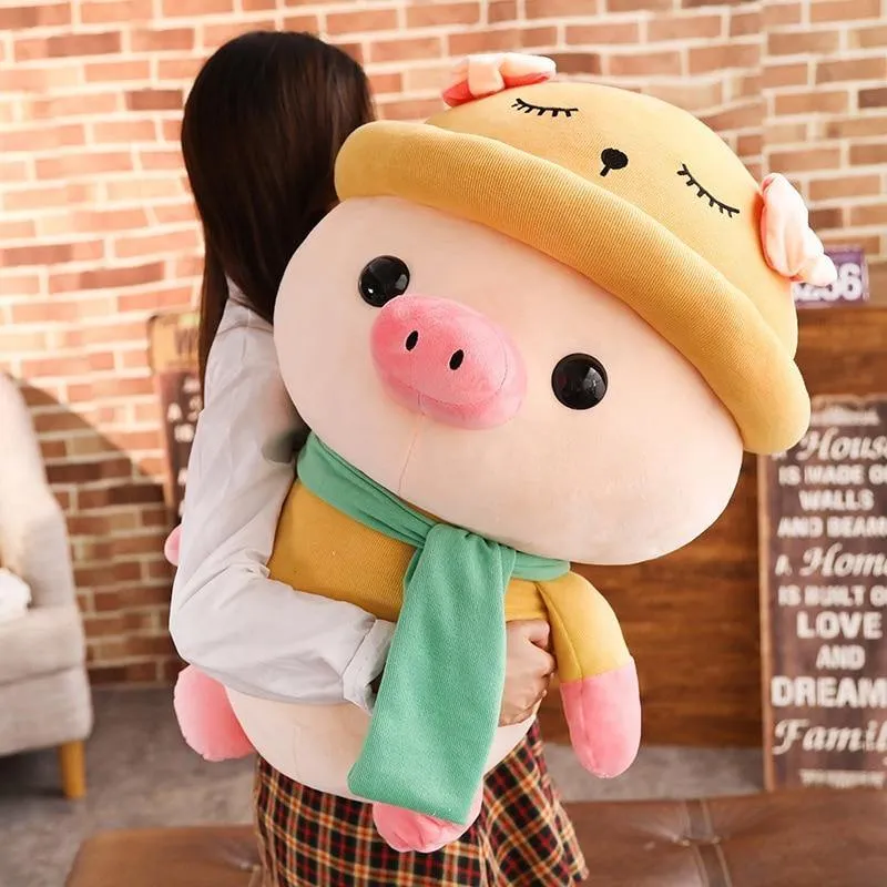 1pc 25/35 / 50cm Schönes buntes Schwein mit Kleidung Gefüllte Niedliche Tierschwein Plüschtiere für Kinder Kinder Beschwichtigen Puppe Geburtstagsgeschenk