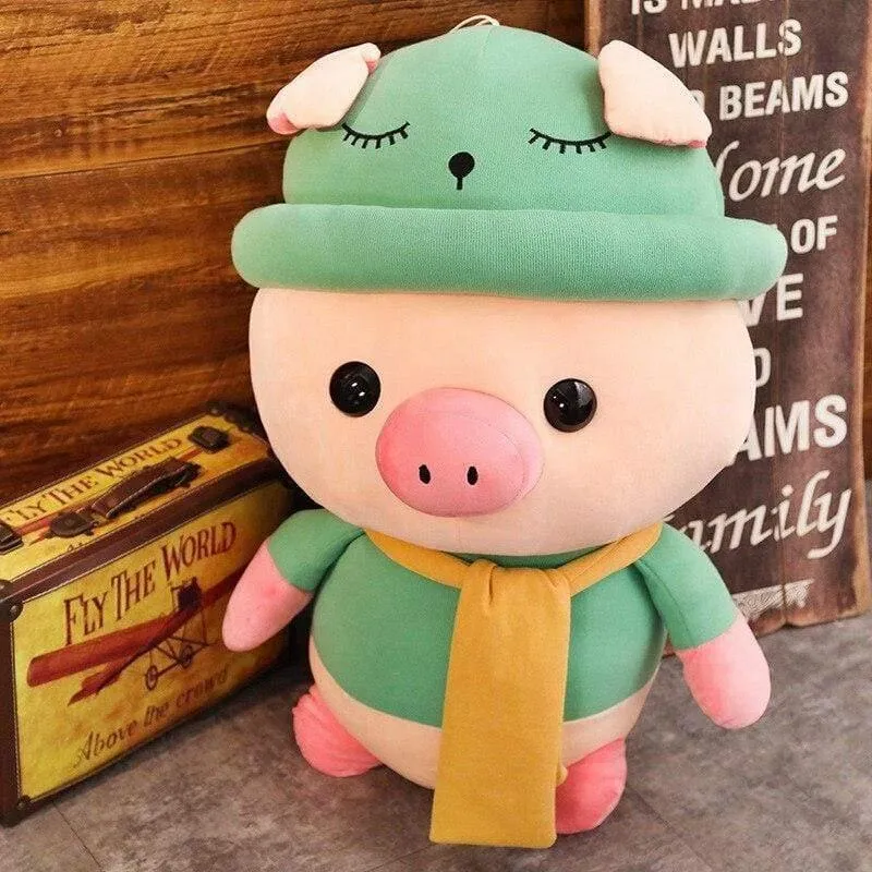 1pc 25/35 / 50cm Schönes buntes Schwein mit Kleidung Gefüllte Niedliche Tierschwein Plüschtiere für Kinder Kinder Beschwichtigen Puppe Geburtstagsgeschenk