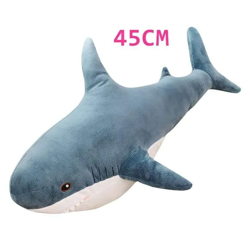 140cm Riesiges großes lustiges weiches Bisshai-Plüschtier, gefülltes süßes Tier-Lesekissen, Beschwichtigungskissen, Puppe, Geschenk für Kinder, Baby