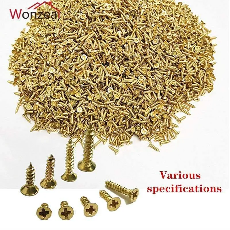 100 Stück / Packung M2 M2.5 M3 Stahl Mini Micro Small Phillips Flachkopf Kreuz Rundpfannenkopf Selbstschneidende Schrauben Holzmöbelschrauben