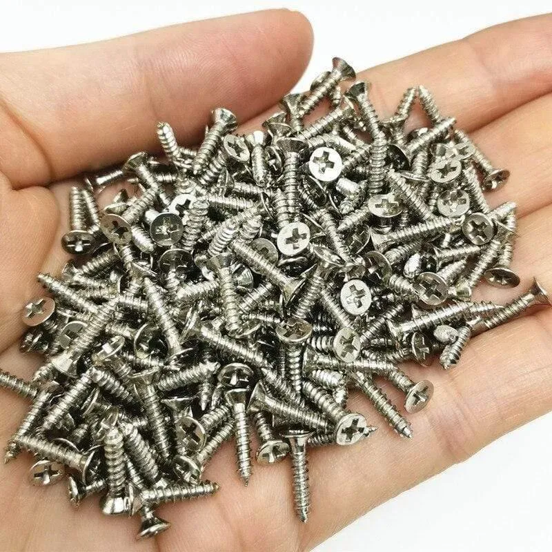 100 Stück / Packung M2 M2.5 M3 Stahl Mini Micro Small Phillips Flachkopf Kreuz Rundpfannenkopf Selbstschneidende Schrauben Holzmöbelschrauben