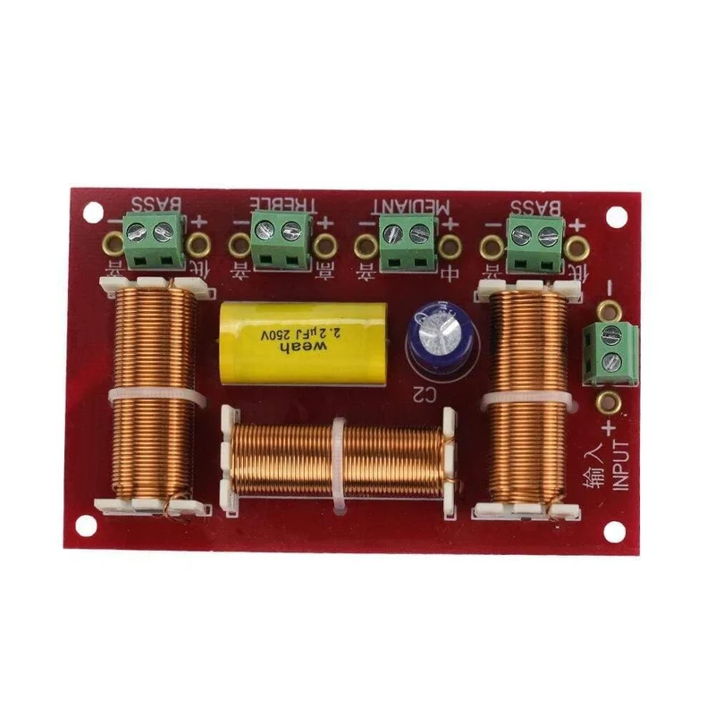 GHXAMP Höhen + Mitteltöner + Dual Bass Lautsprecher Crossover Audio 4-Wege 3-Wege Crossover Lautsprecher Filter Frequenzteiler 200W 2PCS