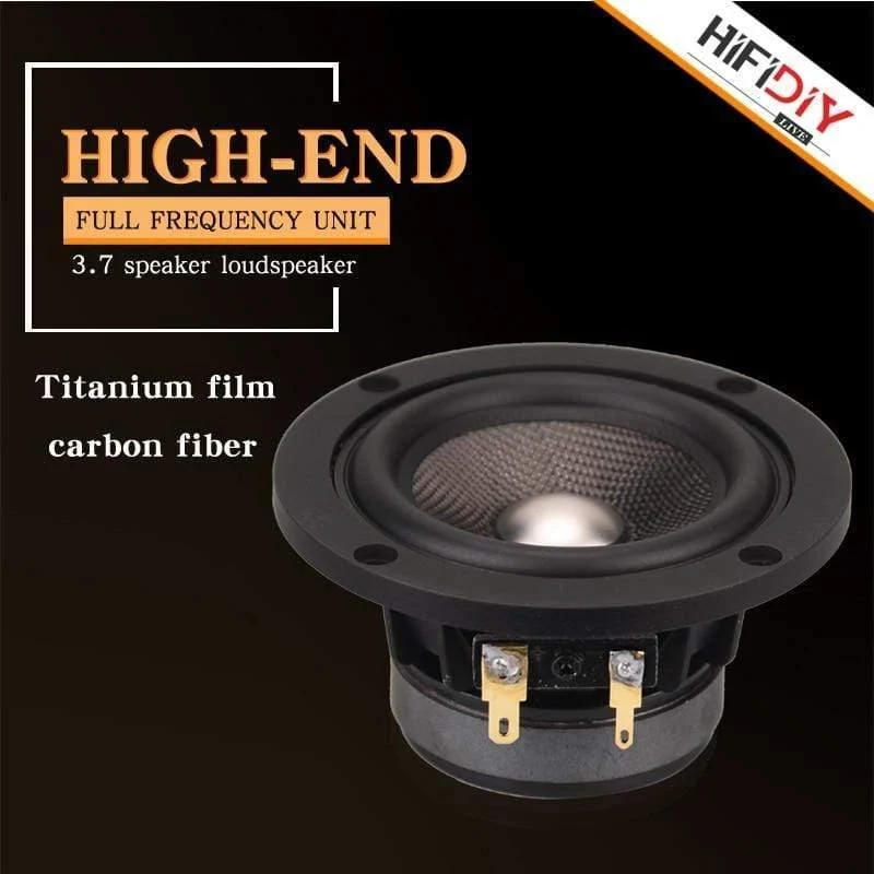HIFIDIY LIVE Hifi 3.7 Zoll 93 mm Vollfrequenz-Lautsprechereinheit 4 OHM 30 W High Alto Bass-Lautsprecher P3-93 Titan-Kohlefaser