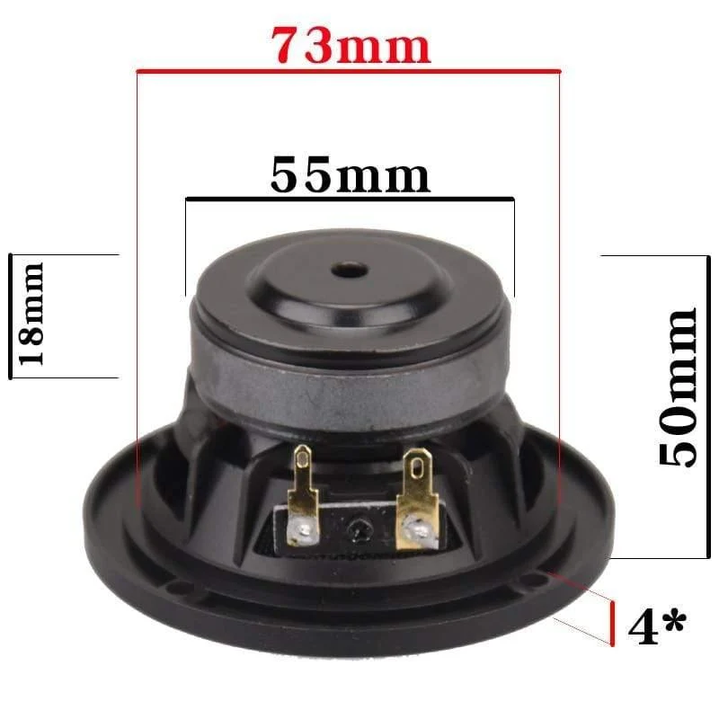 HIFIDIY LIVE Hifi 3.7 Zoll 93 mm Vollfrequenz-Lautsprechereinheit 4 OHM 30 W High Alto Bass-Lautsprecher P3-93 Titan-Kohlefaser
